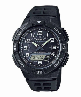 Casio AQ-S800W-1B Black Solar Powered Watch for Men Affordable casual watches Sporty casual watches Affordable luxury casual watches