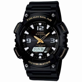 Casio AQ-S810W-1B Black Solar Powered Watch For Men Affordable casual watches Sporty casual watches Affordable luxury casual watches