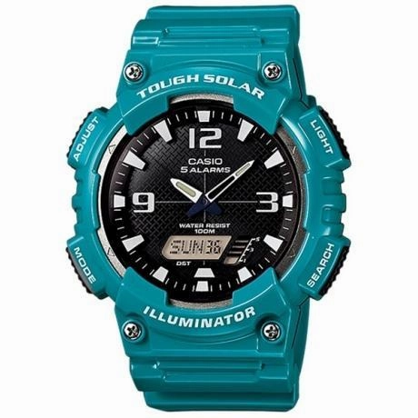 Casio AQ-S810WC-3A Blue Solar Powered Watch for Men Affordable casual watches Sporty casual watches Affordable luxury casual watches