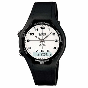 Casio AW-90H-7BVDF Black Resin Watch for Men and Women Affordable casual watches Sporty casual watches Affordable luxury casual watches