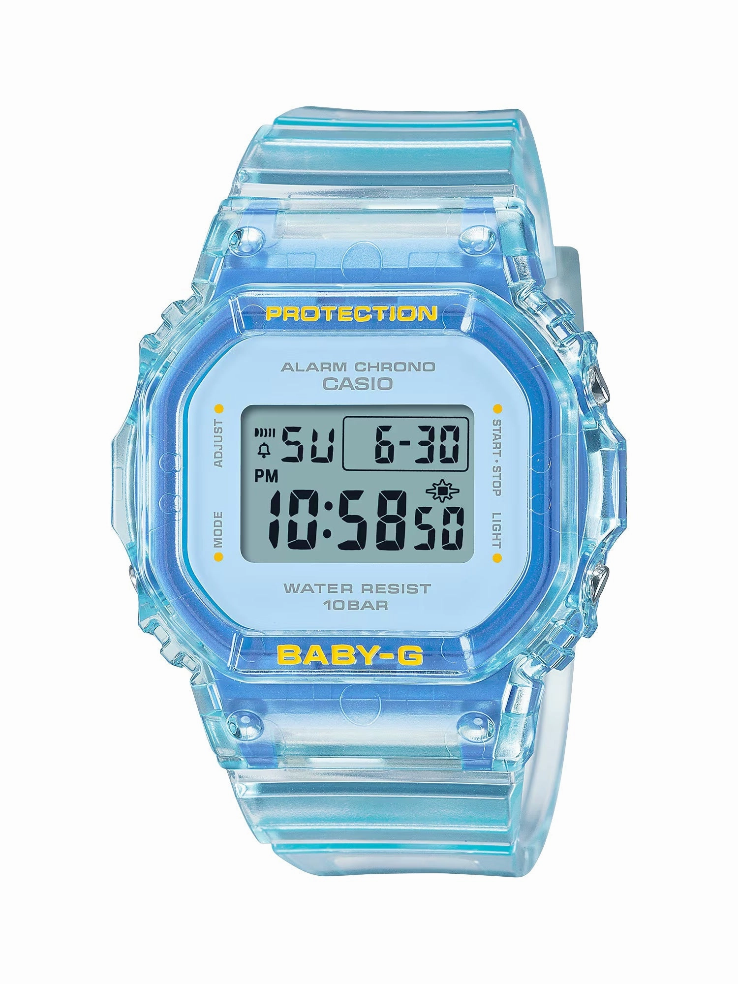 Casio Baby-G Perfect Summer Translucent/Blue Watch BGD565SJ-2 Hypoallergenic Silicone Watch Discount Silicone Watches