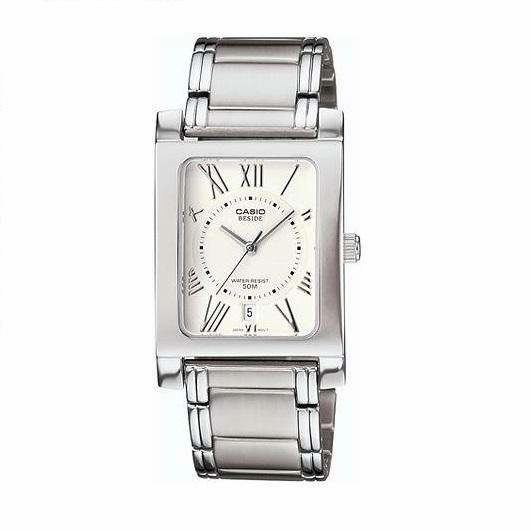 Casio BEM-100D-7A2VDF Silver Stainless Watch for Men and Women Affordable casual watches Sporty casual watches Affordable luxury casual watches