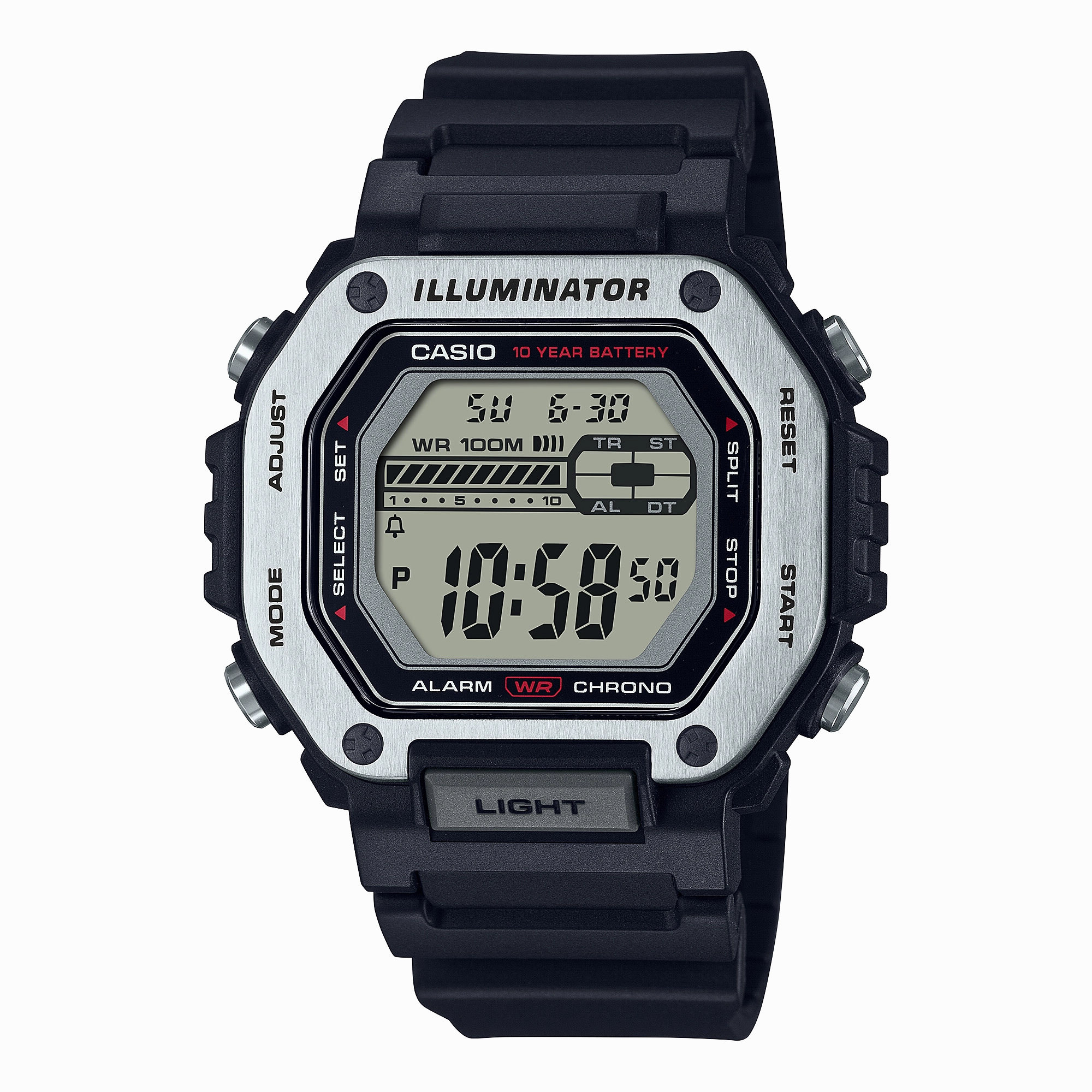 Casio Black Resin Band Watch MWD110H-1A 