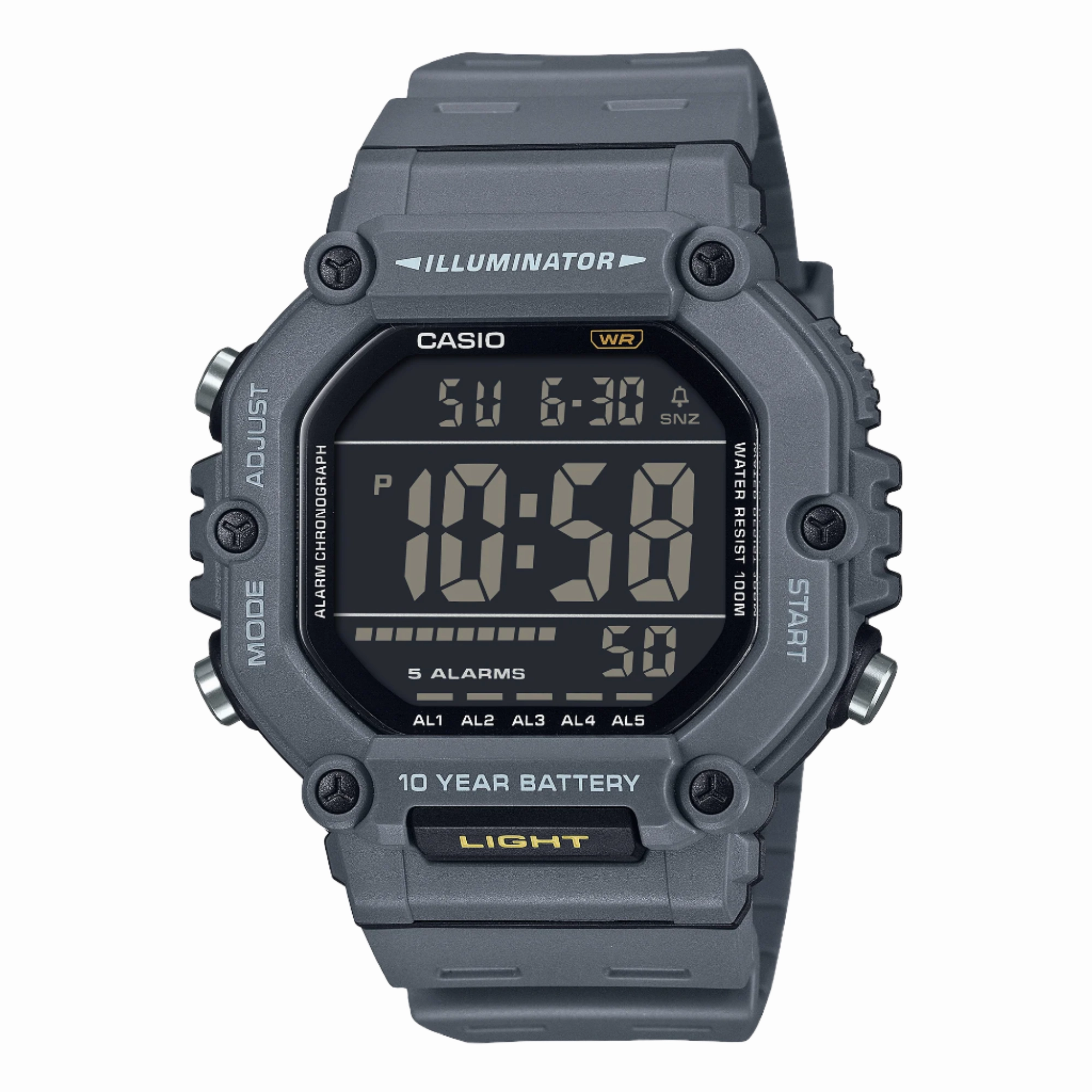 Casio Digital Illuminator Black Dial Grey Resin Band Watch AE1600H-8B,quartz watch, quartz watches for men, quartz watches for women, best quartz watch, minimalist quartz watch, luxury quartz watch, waterproof quartz watch,analog quartz watch, digital quar