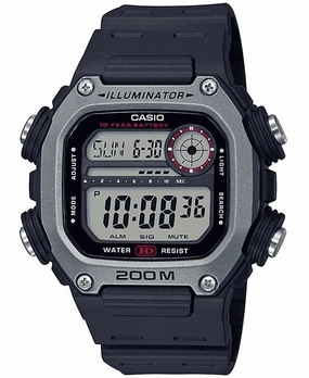 Casio DW-291H-1A Black Resin Watch for Men Affordable casual watches Sporty casual watches Affordable luxury casual watches