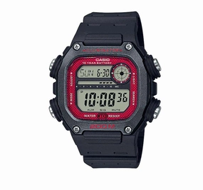 Casio DW-291H-1B Black Resin Watch for Men Affordable casual watches Sporty casual watches Affordable luxury casual watches