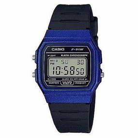 Casio F-91WM-2A Black Resin Strap Watch For Men and Women Affordable casual watches Sporty casual watches Affordable luxury casual watches