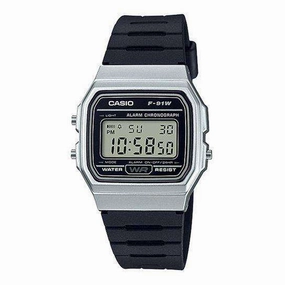 Casio F-91WM-7A Black Resin Strap Watch For Men and Women Affordable casual watches Sporty casual watches Affordable luxury casual watches