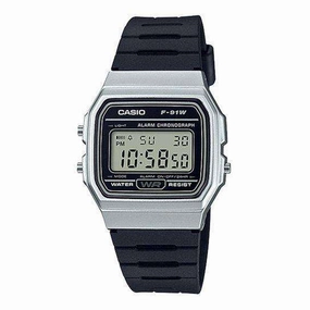 Casio F-91WM-7A Black Resin Strap Watch For Men and Women,silicone watch,silicone strap watch,silicone watches for men,silicone watches for women,unisex silicone watch,kids silicone watch,sports silicone watch,casual silicone watch,waterproof silicone watc