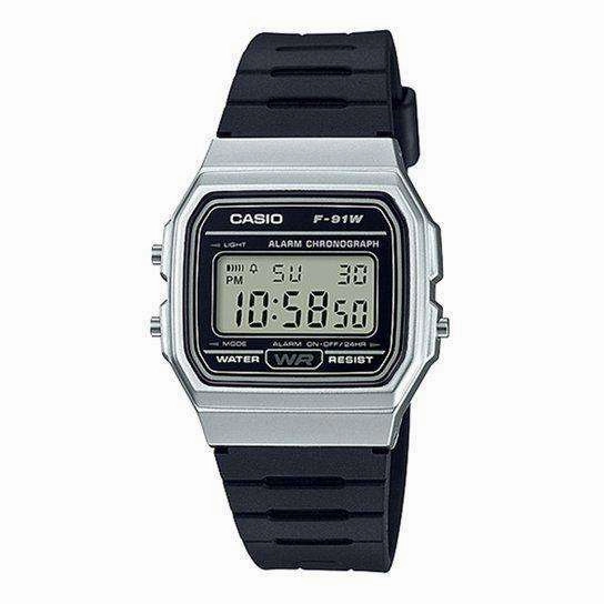 Casio F-91WM-7A Black Resin Strap Watch For Men and Women Affordable casual watches Sporty casual watches Affordable luxury casual watches