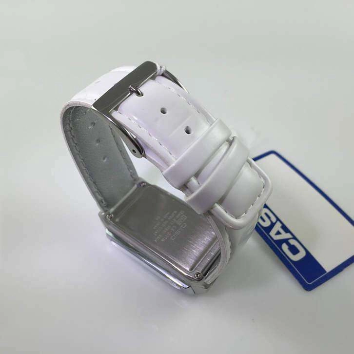 Casio Futurist LA-201WBL-7A White Leather Strap for Women