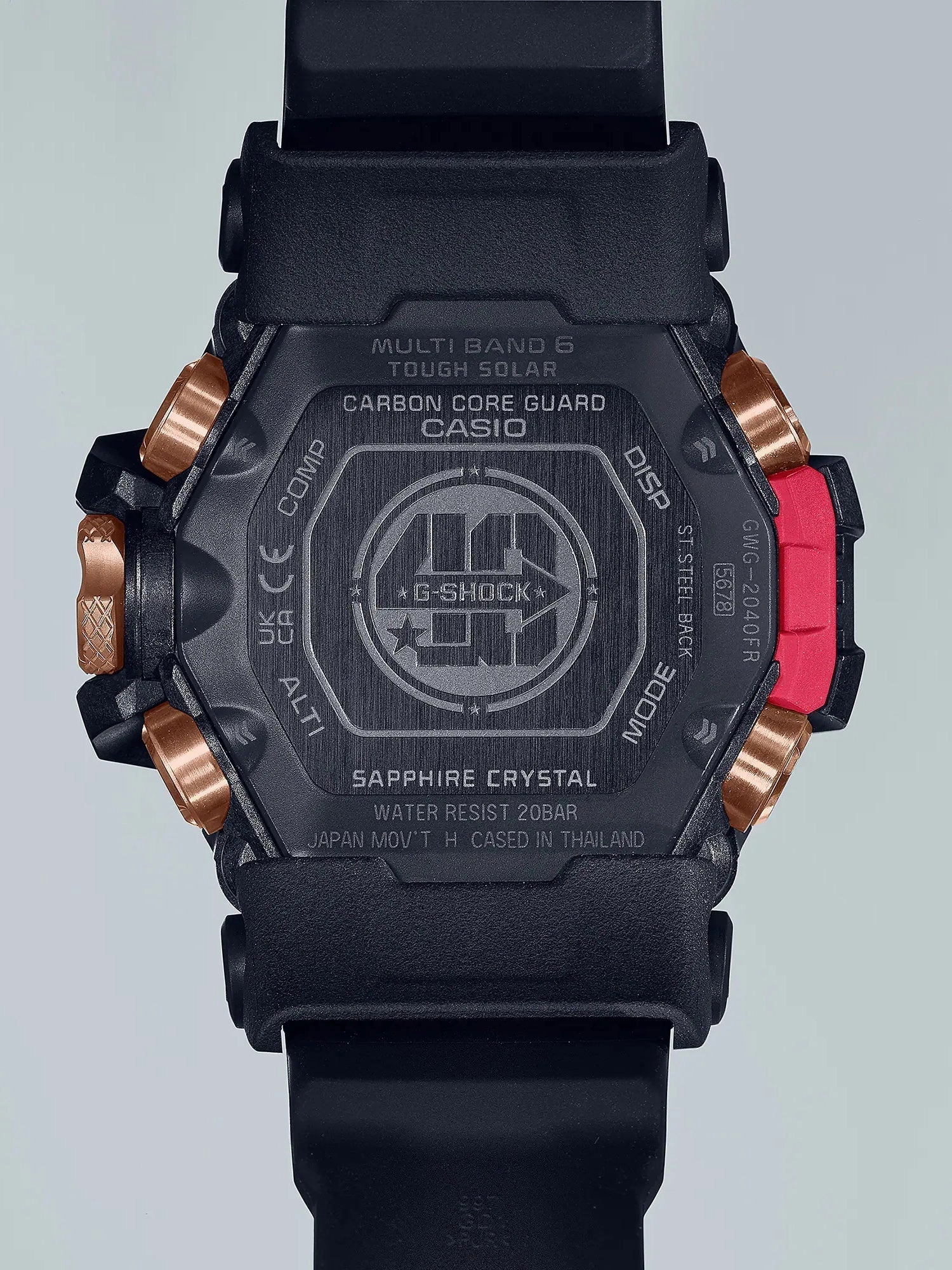 Casio G-Shock 40th Anniversary MUDMASTER SOLAR FLARE Limited Edition Watch GWG2040FR-1A