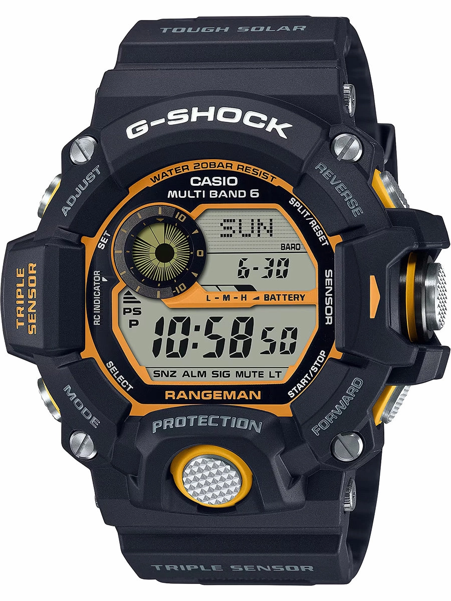 Casio G-Shock 'Master of G' Yellow Accent Series RANGEMAN Mens Watch GW-9400Y-1 Sports Watch for Men/Women Budget Sports Watch Luxury Sports Watch
