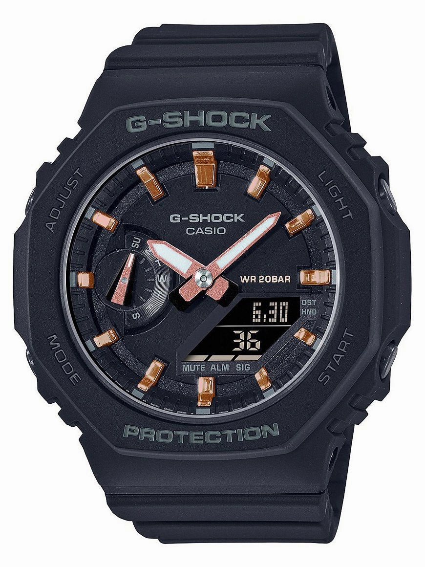 Casio G-Shock Analog-Digital Women's Watch Black GMAS2100-1A Hypoallergenic Silicone Watch Discount Silicone Watches