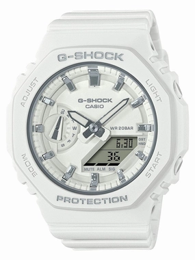Casio G-Shock Analog-Digital Women's Watch White GMAS2100-7A Hypoallergenic Silicone Watch Discount Silicone Watches