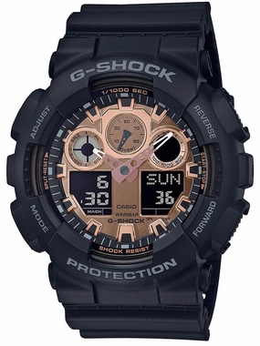 Casio G-Shock BLACK & ROSE GOLD EDITION Mens Watch GA-100MMC-1A Sports Watch for Men/Women Budget Sports Watch Luxury Sports Watch