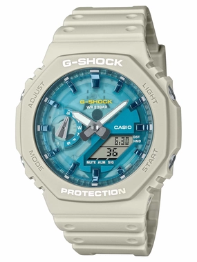 Casio G-Shock BLUE WATERS x DESERT SAND Ana-Digi Mens Watch GA2100AS-5A Sports Watch for Men/Women Budget Sports Watch Luxury Sports Watch