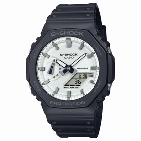 Casio G-Shock CARBON CORE Black/White Ana-Digi Mens Watch GA2100WD-1A Hypoallergenic Silicone Watch Discount Silicone Watches