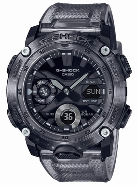 Casio G-Shock G-CARBON Transparent Gray Watch GA2000SKE-8A Sports Watch for Men/Women Budget Sports Watch Luxury Sports Watch