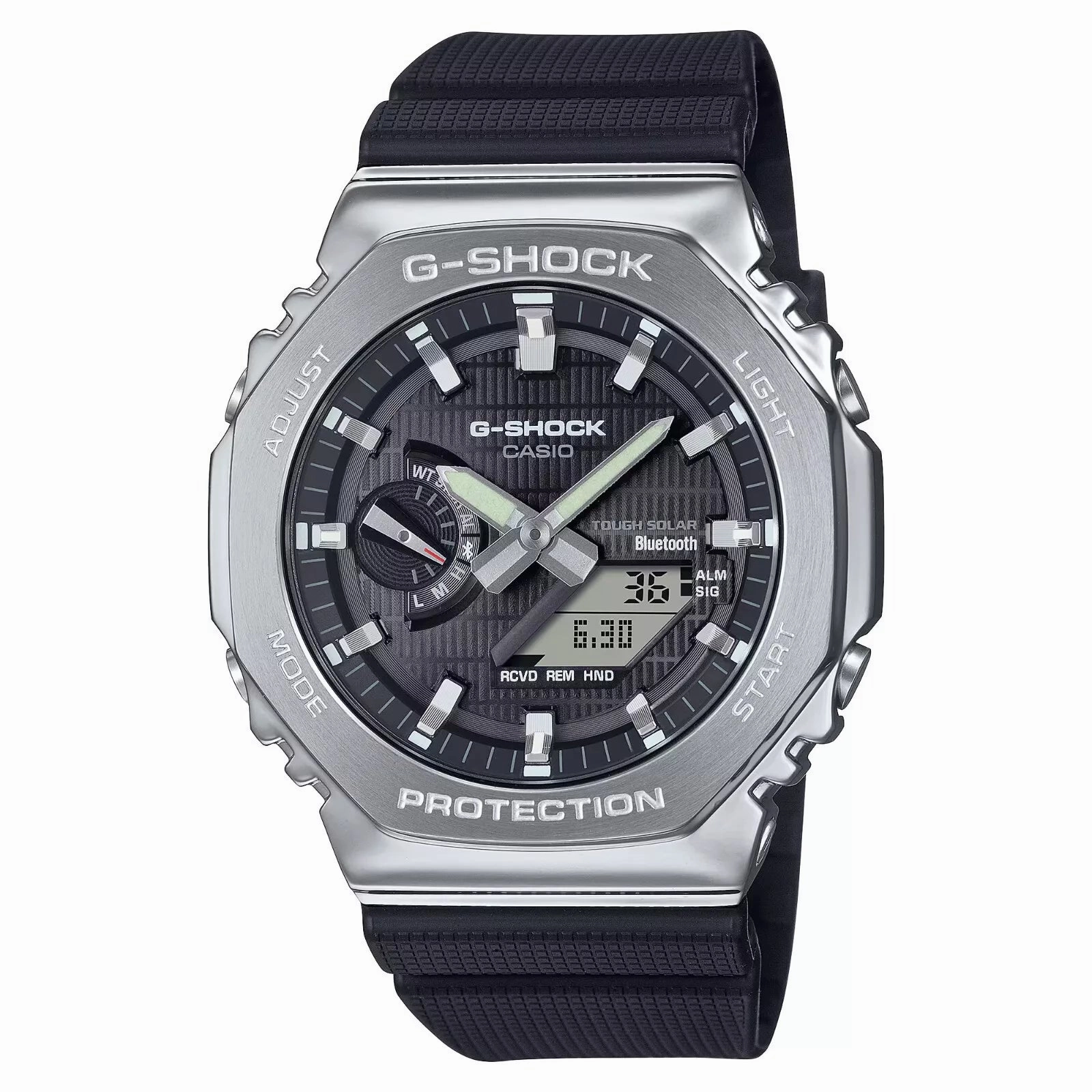Casio G-Shock G-STEEL BLACK World Time Bluetooth Solar Mens Watch GBM2100-1A Sports Watch for Men/Women Budget Sports Watch Luxury Sports Watch