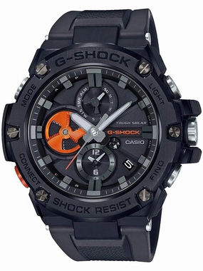 Casio G-Shock G-Steel Bluetooth Black IP Mens Watch GSTB100B-1A4 Hypoallergenic Silicone Watch Discount Silicone Watches