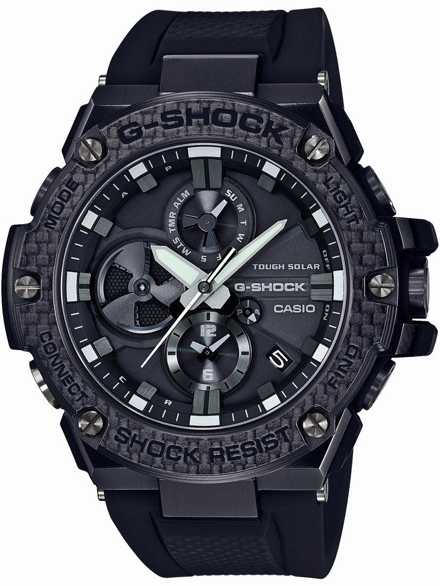 Casio G-Shock G-Steel Carbon Bezel Bluetooth Mens Watch GSTB100X-1A Sports Watch for Men/Women Budget Sports Watch Luxury Sports Watch
