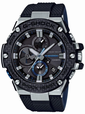 Casio G-Shock G-Steel Carbon Bezel Bluetooth Mens Watch GSTB100XA-1A Sports Watch for Men/Women Budget Sports Watch Luxury Sports Watch