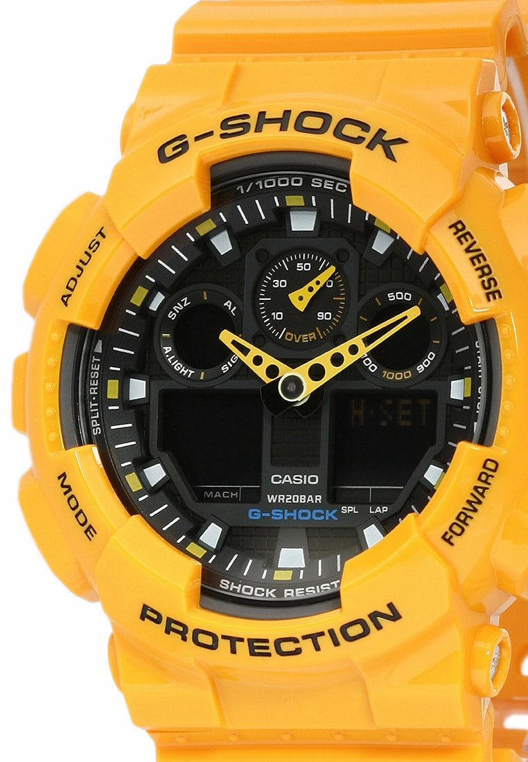 Casio G-Shock GA-100A-9ADR Bumblebee Digital Analog Watch For Men