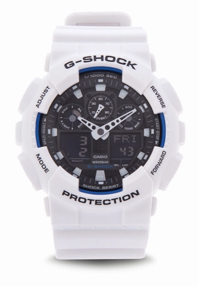 Casio G-shock GA-100B-7ADR Digital Analog Rubber Strap Watch For Men,silicone watch,silicone strap watch,silicone watches for men,silicone watches for women,unisex silicone watch,kids silicone watch,sports silicone watch,casual silicone watch,waterproof si