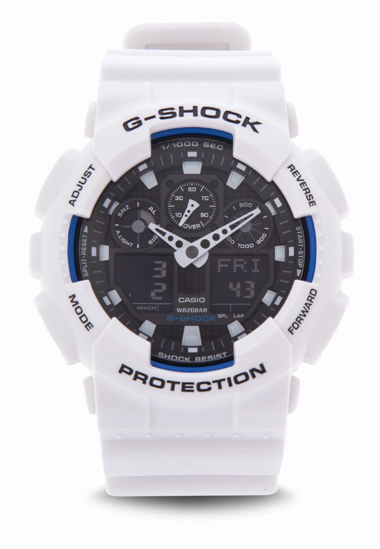 Casio G-shock GA-100B-7ADR Digital Analog Rubber Strap Watch For Men,silicone watch,silicone strap watch,silicone watches for men,silicone watches for women,unisex silicone watch,kids silicone watch,sports silicone watch,casual silicone watch,waterproof si