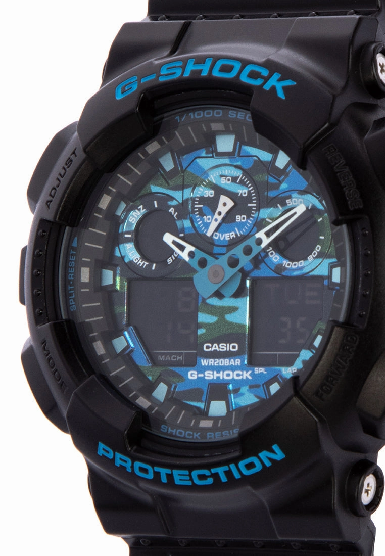 Casio G-shock GA-100CB-1A Digital Analog Rubber Strap Watch For Men