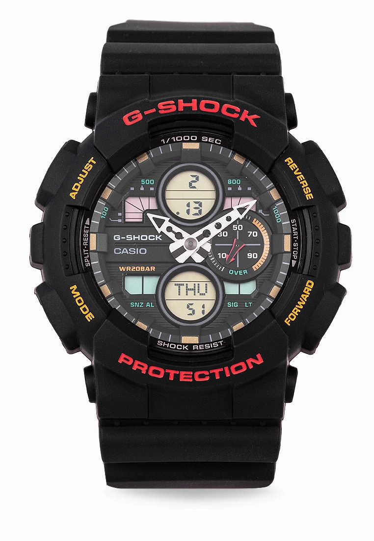 Casio G-shock GA-140-1A4 Digital Analog Rubber Strap Watch For Men,silicone watch,silicone strap watch,silicone watches for men,silicone watches for women,unisex silicone watch,kids silicone watch,sports silicone watch,casual silicone watch,waterproof sili