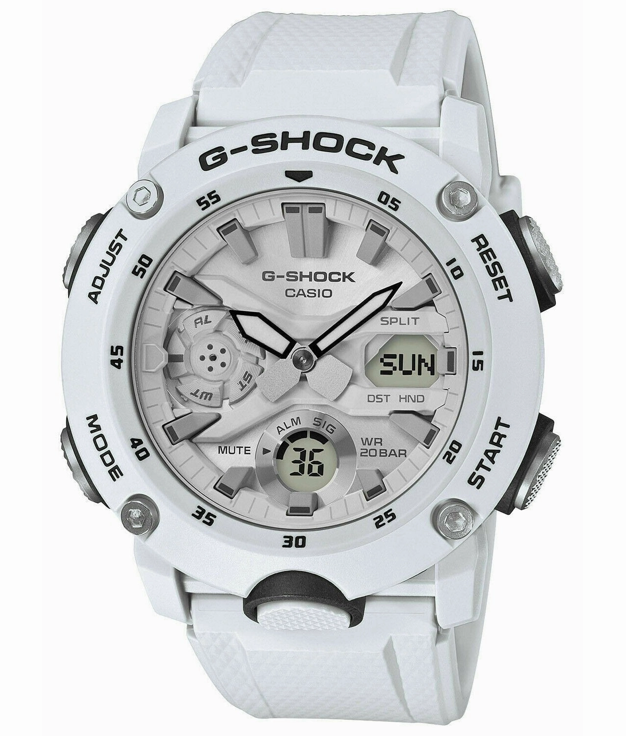 Casio G-shock GA-2000S-7A Digital Analog Rubber Strap Watch For Men,silicone watch,silicone strap watch,silicone watches for men,silicone watches for women,unisex silicone watch,kids silicone watch,sports silicone watch,casual silicone watch,waterproof sil