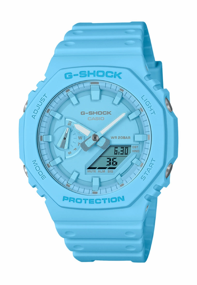 Casio G-shock GA-2100-2A2 Digital Analog Rubber Strap Watch For Men,silicone watch,silicone strap watch,silicone watches for men,silicone watches for women,unisex silicone watch,kids silicone watch,sports silicone watch,casual silicone watch,waterproof sil