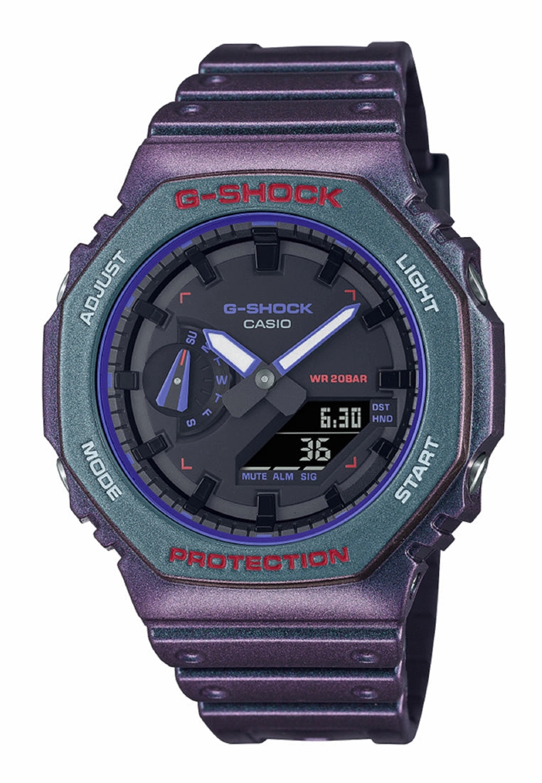 Casio G-shock GA-2100AH-6A Digital Analog Rubber Strap Watch For Men,silicone watch,silicone strap watch,silicone watches for men,silicone watches for women,unisex silicone watch,kids silicone watch,sports silicone watch,casual silicone watch,waterproof si