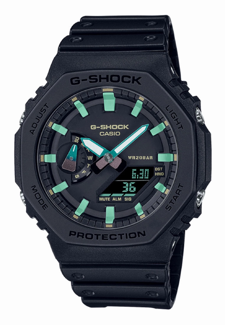 Casio G-shock GA-2100RC-1A Digital Analog Rubber Strap Watch For Men,silicone watch,silicone strap watch,silicone watches for men,silicone watches for women,unisex silicone watch,kids silicone watch,sports silicone watch,casual silicone watch,waterproof si