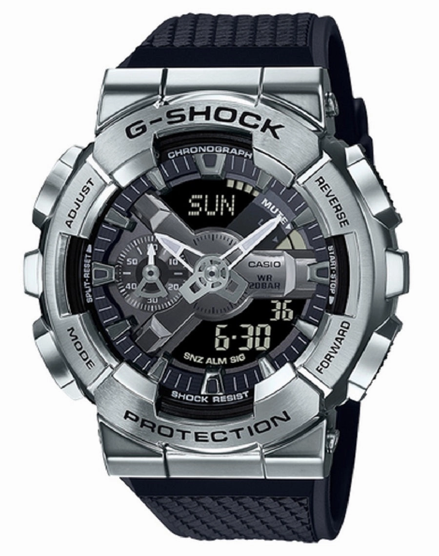 Casio G-shock GM-110-1A Digital Analog Rubber Strap Watch,silicone watch,silicone strap watch,silicone watches for men,silicone watches for women,unisex silicone watch,kids silicone watch,sports silicone watch,casual silicone watch,waterproof silicone watc
