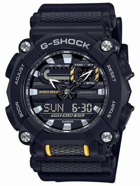 Casio G-Shock HEAVY DUTY Analog-Digital Black Mens Watch GA900-1A Hypoallergenic Silicone Watch Discount Silicone Watches