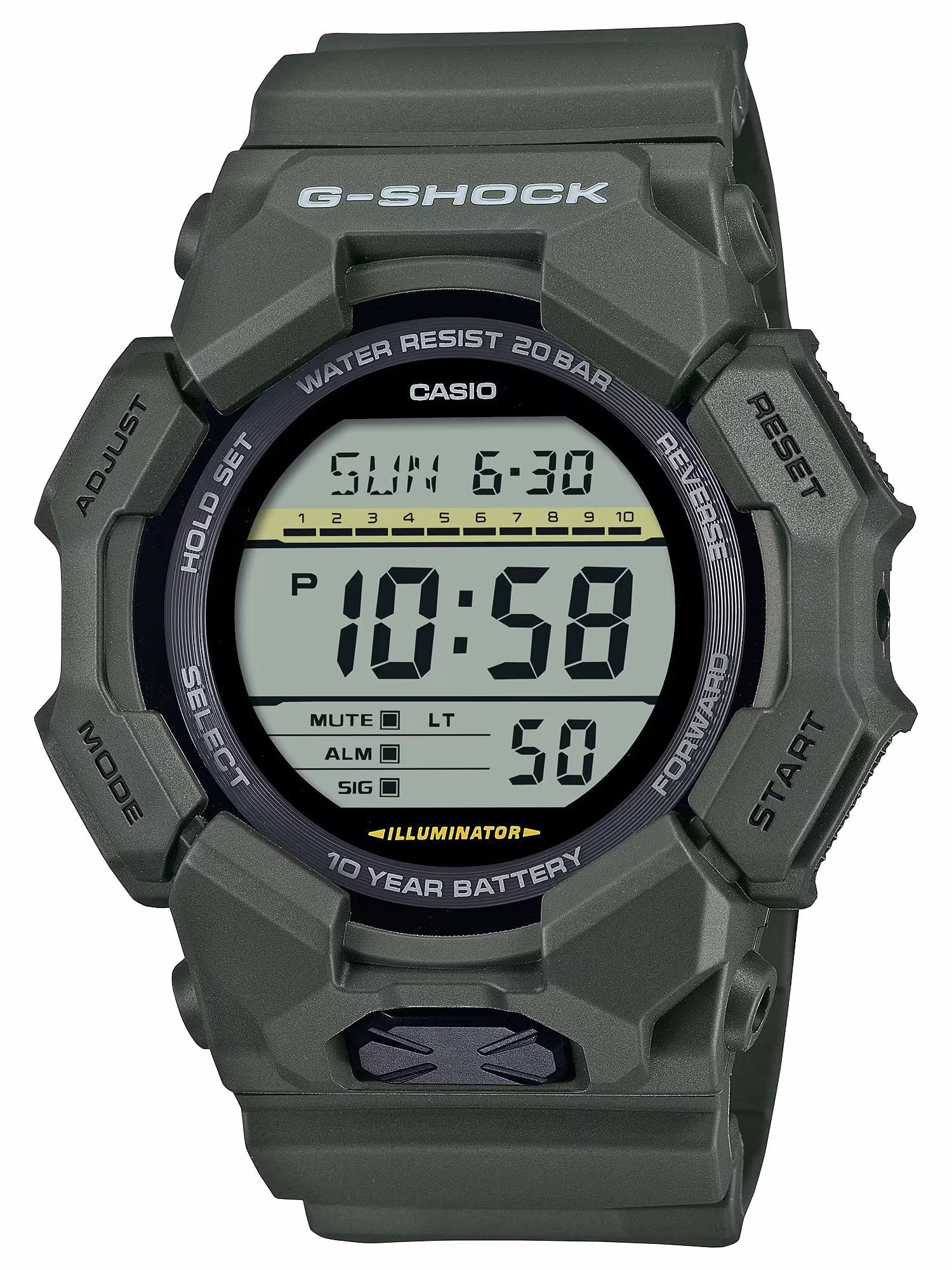Casio G-SHOCK High-Brightness LED Large Digital Green Watch GD010-3 Sports Watch for Men/Women Budget Sports Watch Luxury Sports Watch