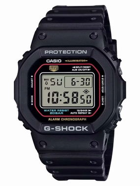 Casio G-Shock ICONIC STYLES Analog Digital Mens Watch DW5600RL-1 Hypoallergenic Silicone Watch Discount Silicone Watches