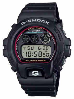 Casio G-Shock ICONIC STYLES Digital Mens Black Watch DW6900RL-1 Hypoallergenic Silicone Watch Discount Silicone Watches