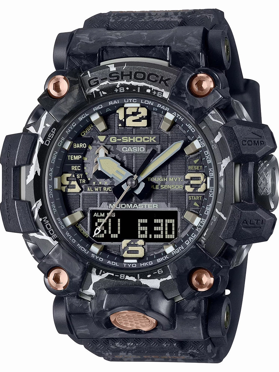 Casio G-SHOCK LAND MUDMASTER - Bold Cracked Pattern GWG2000CR-1A Hypoallergenic Silicone Watch Discount Silicone Watches