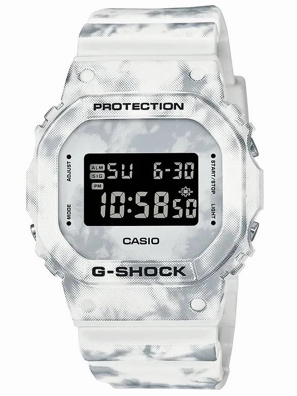 Casio G-Shock Limited Edition SNOW CAMOUFLAGE Mens Watch DW5600GC-7 Hypoallergenic Silicone Watch Discount Silicone Watches