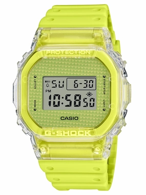 Casio G-Shock LUCKY DROP Limited Edition Yellow Watch w/ Capsule Ball DW5600GL-9 Hypoallergenic Silicone Watch Discount Silicone Watches