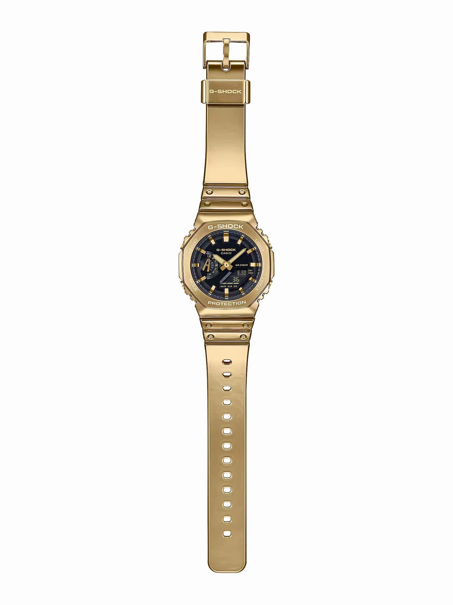 Casio G-Shock Metal-Clad Octagonal Mens Gold Watch GM2100YMG-9A