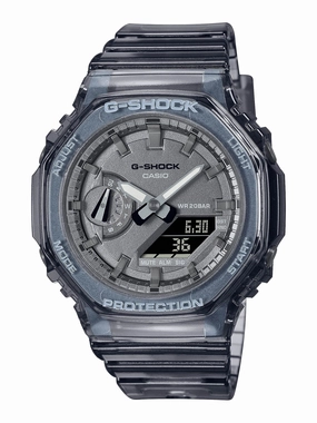 Casio G-Shock Mini CasiOak METALLIC SKELETON Womens Black Watch GMA-S2100SK-1A Hypoallergenic Silicone Watch Discount Silicone Watches