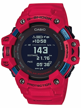 Casio G-SHOCK MOVE Limited Series All Red Mens HR Watch GBDH1000-4 Hypoallergenic Silicone Watch Discount Silicone Watches