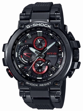 Casio G-Shock MT-G CONNECTED ENGINE Solar GPS Watch MTG-B1000B-1A Hypoallergenic Silicone Watch Discount Silicone Watches