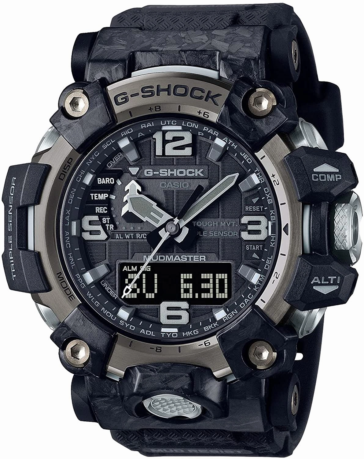 Casio G-SHOCK MUDMASTER - NEW THIN CASE GWG2000-1A1 Hypoallergenic Silicone Watch Discount Silicone Watches