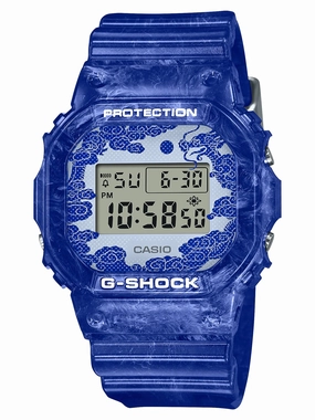 Casio G-Shock "Blue and White Pottery" Series Watch DW5600BWP-2A Sports Watch for Men/Women Budget Sports Watch Luxury Sports Watch